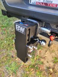This bad boy fits in any 2 inch receiver and can support up too 500 pounds, so your girlfriend's fat friend should even be able to use this. B W Tow Stow 2 Ball Mount 3 Hitch 7 1 2 Drop 7 Rise 21k Black B And W Trailer Hitch Ball Mount Bwts30040b