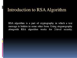Steganography With Rsa Algorithm