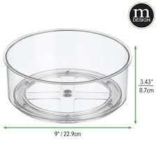 mDesign Lazy Susan Turntable Spinner for Kitchen or Bathroom