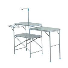 Outsunny 6 Portable Fold Up Camp Kitchen Silver 6 Camping Center Stand Folding Portable Camping Table Aoso Camping Table Portable Picnic Table Patio Table