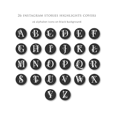 Black And White Letters Png Alphabet Instagram Stories Highlight Covers Black Instagram Etsy In 2020 Story Highlights Instagram Story Instagram Icons