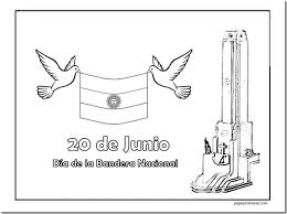 Colorear cruce delon andes del general san martín. 20 De Junio Colorear Dia De La Bandera Nacional Jugar Y Colorear