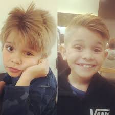 FINALLY... My boofhead let us get his hair cut.!. Lookin s…