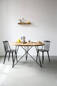 Features:quality designed dining table set: Small Round Oak Steel Table By Philipp Roessler For Nutsandwoods For Sale At Pamono