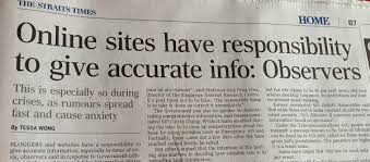 The sunday times is its sunday edition. Straits Times Portal S Inaccurate Report About Nsman On Train The Online Citizen Asia