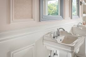 Bathrooms don't need to be bare — you can use added layers to form cohesive ambiances. Adding Moulding To Your Bathroom Simply Designing With Ashley