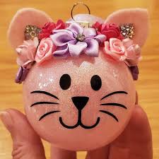 Personalized Christmas Ornament Cat Ornament Kitty Ornament Etsy Cat Christmas Ornaments Dog Christmas Ornaments Christmas Ornaments