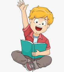 الولد الذي يرفع يديه أثناء قراءة Student Drawing Cute Illustration Cartoon