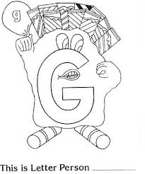 Letter People G Letter People People Coloring Pages Personalized Letters