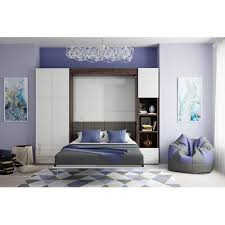 Not only a stylish anchor for your restful retreat but also a functional storage option, this versatile platform bed is the perfect addition to your favorite aesthetic. Bellezza Queen Upholstered Murphy Bed Brayden Studio Color High Gloss White Upholstery Beige