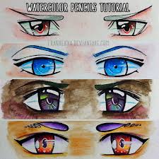 After applying the guide lines/details you can now darken the one of my characters will be a ridiculously muscular male, and the other a young, fit female. 4 Ways Male Anime Eyes With Watercolor Pencils 4 Steps With Pictures Instructables