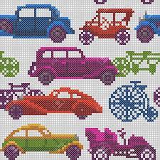 44.5 cm x 31.8 cm 18 count: Seamless Illustration Of Colorful X Stitch Textured Old Timer Royalty Free Cliparts Vectors And Stock Illustration Image 38972874