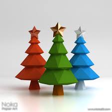 Christmas Tree 3d Papercraft Model Downloadable Diy Etsy Paper Crafts Christmas Tree Template Christmas Fayre Ideas
