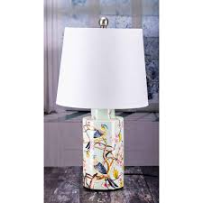 Current price $24.84 $ 24. Cylinder Table Lamp Birds Design White Shade H60cm