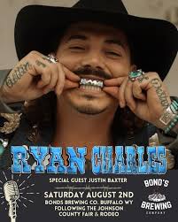 The @jiggybuckaroo is coming to town for the Johnson County Fair & Rodeo  and we're having a PARTY at Bonds 🤠🍻 $20/ticket Kids under 12 are free  Special guest Justin Baxter will