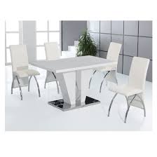 Black And White Dining Set Costilla 4 Seater Dining Table Set In High Gloss White 4 Seater Dining Table Dining Table Chairs White Dining Table