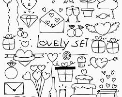 Hand Drawn Wedding Digital Valentine Clipart Wedding Design Etsy Love Doodles Valentine Doodle How To Draw Hands