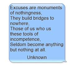 Excuses are tools of incompetence, quote addicts. Excuses Are Monuments Of Nothingness They Build Bridges To Quozio