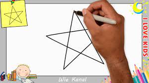 Hier finden sie eine anleitung für einen stern aus 16 zacken wobei die zacken unterschiedlich lang. Stern Zeichnen Lernen Einfach Schritt Fur Schritt Fur Anfanger Kinder 7 Youtube