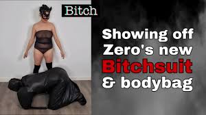 Bitchsuit bodybag leather slave gimp mistress gemdom milf chastity cage  orgasm step mom