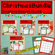 Christmas Character Incentive Reward Sticker Charts Bundle