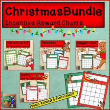 christmas character incentive reward sticker charts bundle