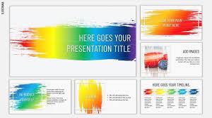 These are our most popular google slides themes and powerpoint templates to communicate your ideas and projects. Rainbow Brush Free Template For Google Slides Or Powerpoint Presentations Slidesmania