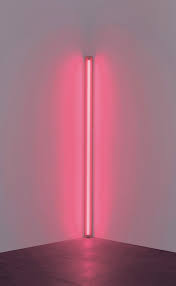Dan Flavin 1933 1996 Pink Out Of A Corner To Jasper Johns 1963 Pink Fluorescent Tube 244 Flourescent Light Light Installation Led Neon Lighting
