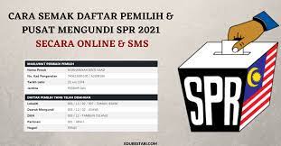 Perubahan cara pendaftaran calon pegawai negeri sipil (cpns) yang dilakukan secara online memang memberi banyak kemudahn bagi para system ini memungkinkan pelamar untuk memperoleh informasi soal pendaftaran cpns sekaligus melakukan pendaftaran secara online. Cara Semak Daftar Pemilih Dan Pusat Mengundi Spr 2021 Secara Online Sms Edu Bestari