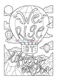 Obsession barney dinosaur coloring pages free printable for kids. We Rise By Lifting Others Colouring Page