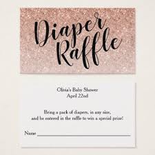 Diaper Raffle Ticket Black Script Rosegold Enclosure Card Zazzle Com In 2020 Butterfly Baby Shower Invitations Rose Gold Baby Shower Butterfly Baby Shower