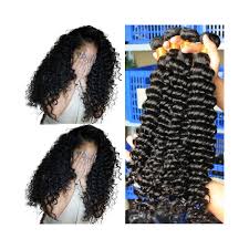 Deep Wave Brazilian Virgin Hair Weave Bundles 100 Human