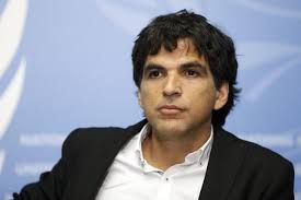 Swiss Cartoonist Patrick Chappatte President Foundation 에디토리얼 스톡 사진