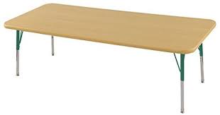 Ecr4kids 24 X 72 Rectangular Activity Table Standard Legs W Swivel Glides Maple Topgreen Legs You Can Get Ecr4kids School Tables Classroom Furniture Layout