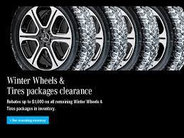 Mercedes benz wheels and tires packages. Up To 1 000 Rebate On All Remaining Winter Tires Wheels Packages Mercedes Benz Rive Sud