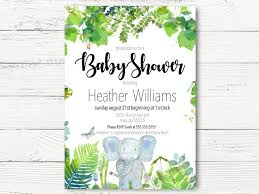 See more ideas about baby shower invitations, invitations, baby shower. Green Elephant Baby Shower Invitations Swanky Party Box