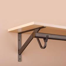 11 1 4 In Heavy Duty Bronze Shelf And Rod Bracket Wood Closet Shelves Wooden Closet Shelves Shelves