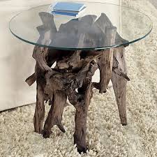 Driftwood Side Table In Side Coffee Tables Crate And Barrel Driftwood Table Driftwood Decor Driftwood Coffee Table