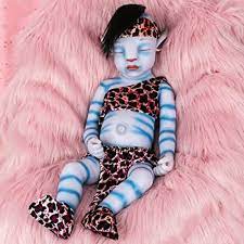 Amazon Com Vollence 20 Inch Avatar Eye Closed Full Silicone Baby Doll With Hair Not Vinyl Dolls Real Reborn Baby Doll Lifelike Realistic Baby Doll Newborn Baby Doll Boy Everything Else