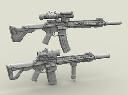 1 18 Spm 18 018 Hk416 03 Hk 416 Variant Iii By Samofptr On Shapeways Military Guns Airsoft Badass Guns