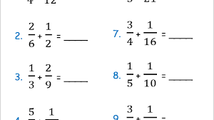 Check spelling or type a new query. Adding Fractions With Unlike Denominators Free Worksheets Printables