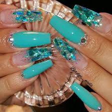 Turquoise nail salon bangkok, manicure and pedicure spa program provide best relax spa for hand treatment and foot treatment with organic bcl spa and footlogix products. Teal Coffin Nails Beautifulacrylicnails Turquoise Nails Teal Nails Teal Acrylic Nails