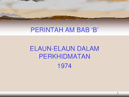 Please copy and paste this embed script to where you want to embed. Perintah Am Bab B Elaun Dlm Prkhdmatan