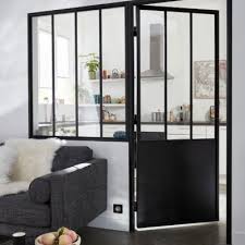 Verriere 4 Vitrages Acier Noir 109 X H 127 5 Cm Castorama Renovation Maison Idee Entree Maison Porte Verriere