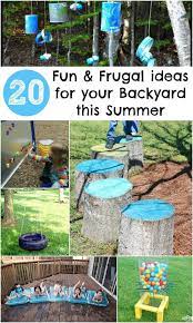 20 Fun And Frugal Ideas For Your Backyard This Summer In The Playroom Summer Fun For Kids Outdoor Kids Backyard For Kids
