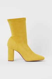 Sockboots Geel Dames H M Nl In 2020 Laarzen Hakken Hoge Hakken