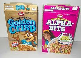 Create a map or curriculum of how you'd like to teach them letters and stick to it. Post Marshmallow Alpha Bits Golden Crisp Vintage 1996 1997 Cereal Box Lot Ebay