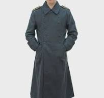 WW2 Military Overcoat Winter Greatcoat 1942 Blue Grey Wool Army Long Coat