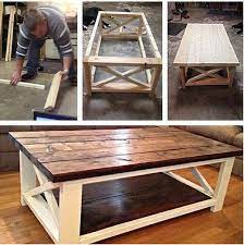 Build A Rustic X Coffee Table With Free Easy Plans Diy Home Decor Diy Coffee Table Plans Easy Home Decor