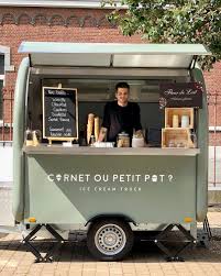 Cornet Ou Petit Pot Ice Cream Truck Food Cart Design Food Truck Design Coffee Food Truck